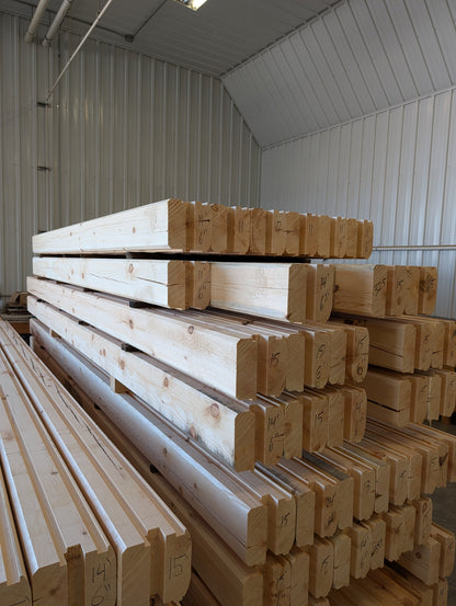 8" x 8" Double Tongue & Groove - Full Log - Semi-Smooth - #132