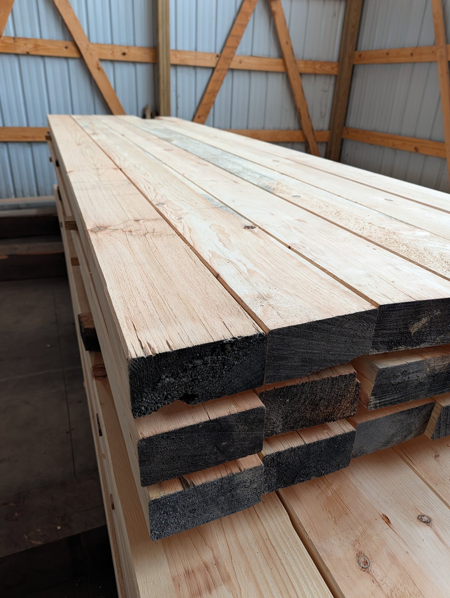 4" x 8" Milled White Pine Timbers - #860