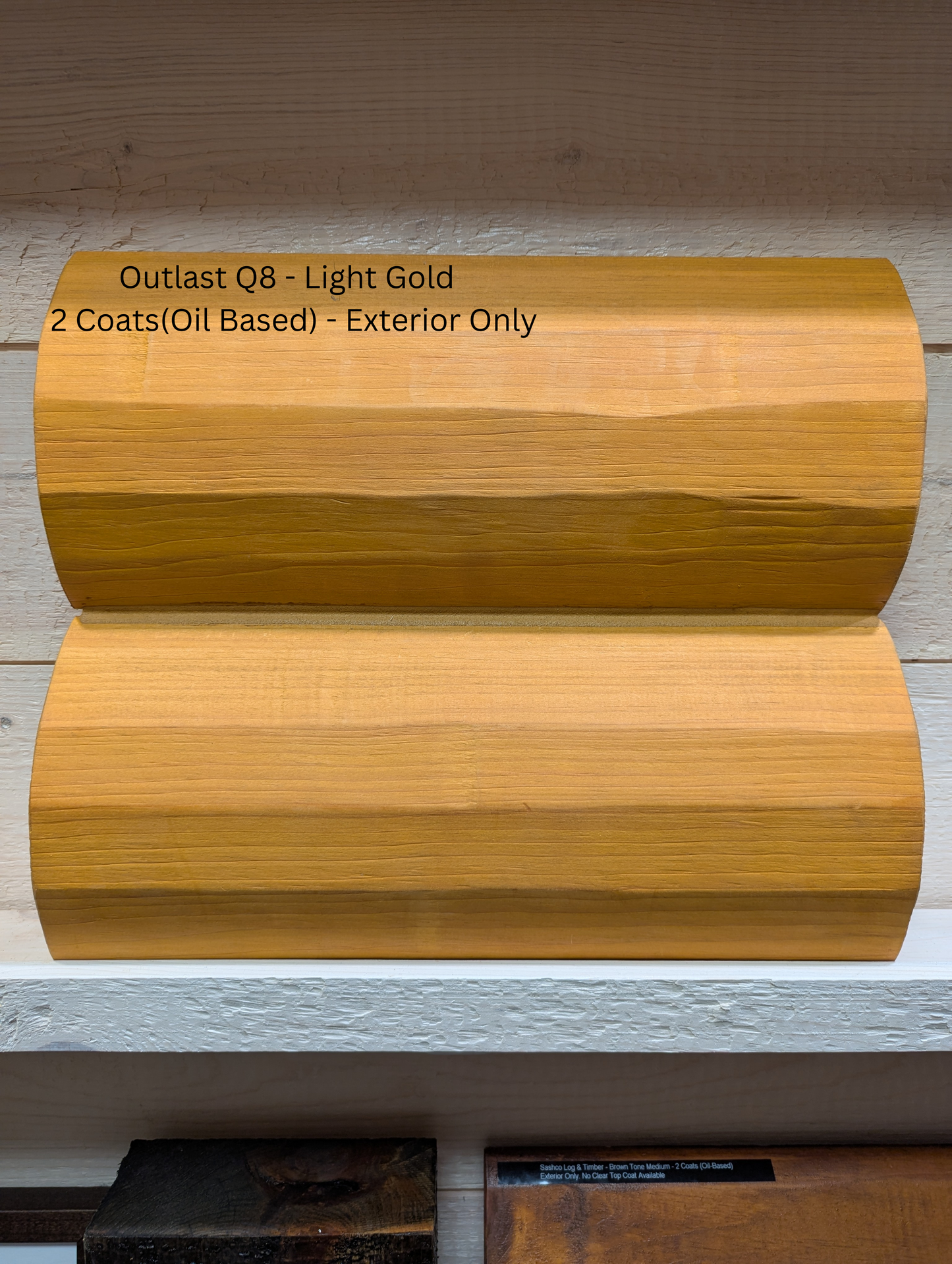 Outlast Q8 Light Gold Oil Based Exterior Log Stain Wood Preservative