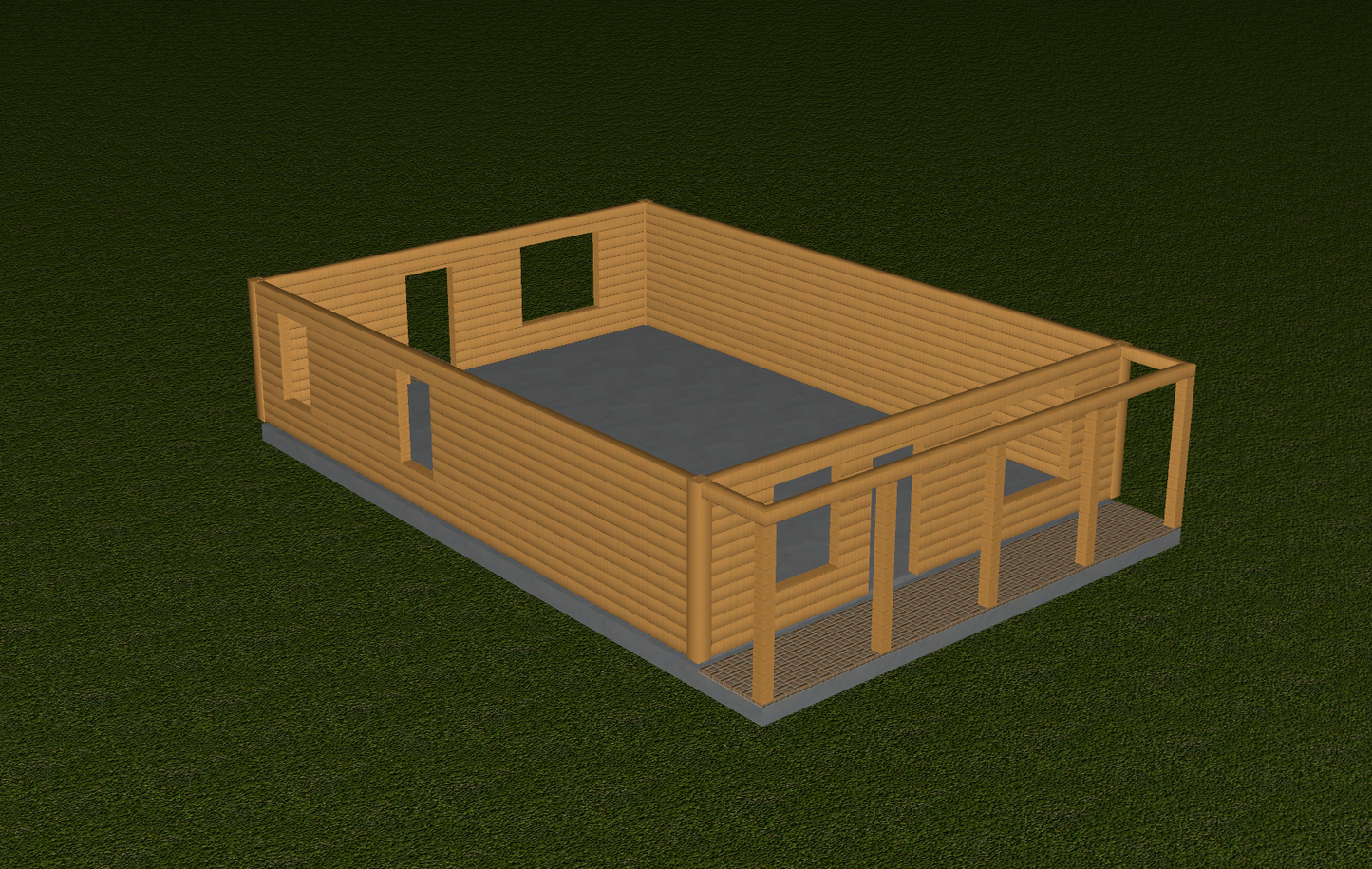 2-Bedroom Log Cabin Kit 28x38 (Kit G)