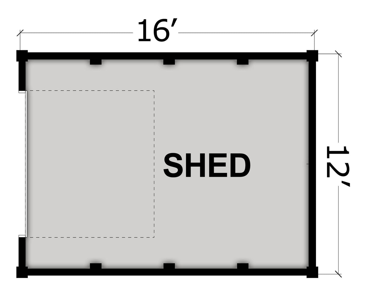 Timber Shed Kit | 12x16