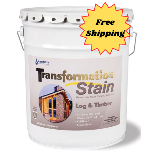 Transformation Log & Timber - Oil-Based - Exterior Stain and Sealer - Brown Tone Light - 5 Gal - Free Shipping