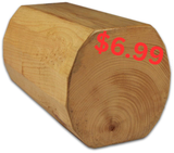 8" x 8" Super Round Double Round - Full Log - #143 Machine Peeled