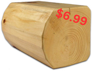 8" x 8" Super-Round D-Profile - Full Log - #135 Machine Peeled