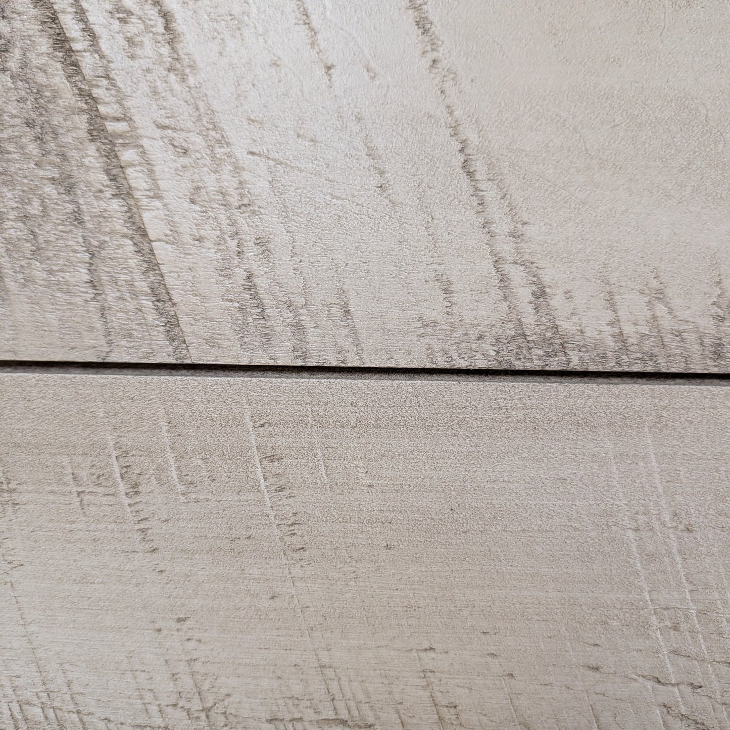 Clearance - 1" x 8" Circle Sawn Pre-Finished Tongue and Groove Siding - White/Brown
