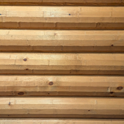 4"x8" Half-Log Siding - Super Round - Machine Peeled Surface - Bulk Discount - $3.49/Ln.Ft - #441