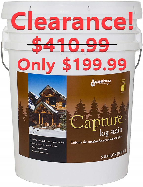 CLEARANCE - Wood/Log Stain - Top-Shelf, High-Quality, Premium Water-Based Stretchable Elastic Wood Stain at CRAZY LOW prices! - Moves with your wood!