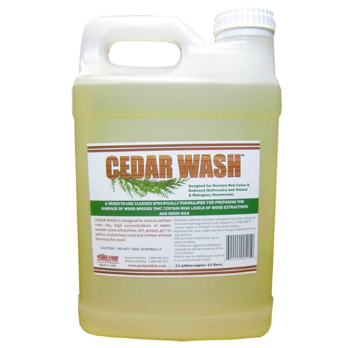 Cedar Wash - Bare Wood Cleaner for Cedar, Southern Pine, Douglas Fir, Spruce, Cypress, Redwood, Walnut, Mahogany - Ready-to-Use