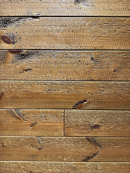 2" x 8" Square Quarter-Log Siding - Shiplap Style - Chiseled Surface - #423 - $4.29/Ln.Ft.