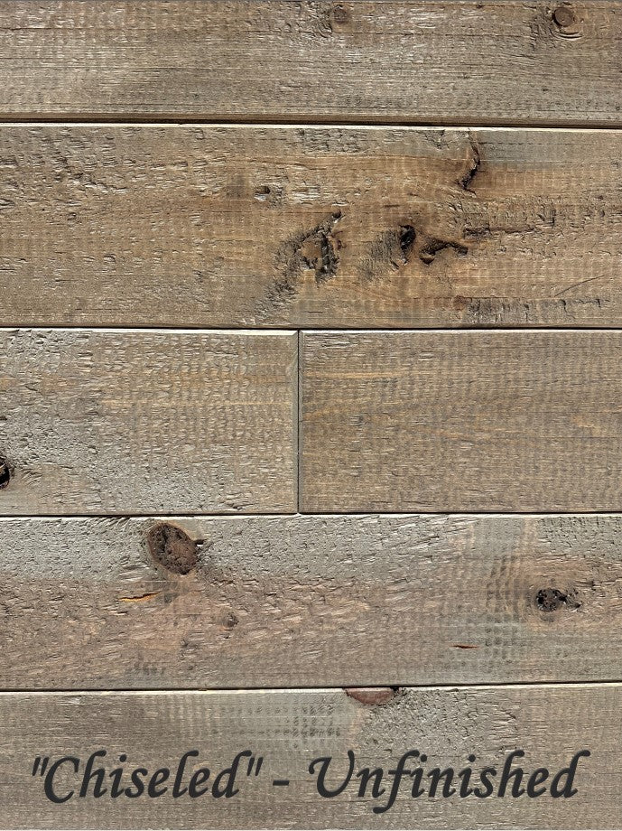 2" x 8" Square Quarter-Log Siding - Shiplap Style - Chiseled Surface - #423 - $4.29/Ln.Ft.