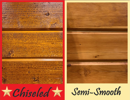 NEW - EZ Timber Stair System - Rustic Open Air Risers - 3ft. or 4ft. Wide Treads - Chiseled or Smooth