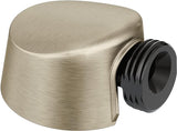 CLEARANCE - Moen Round Brushed Nickel Drop Ell, Handheld Shower Hose Wall Connector with Standard 1/2-Inch IPS, A725BN