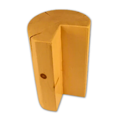 Vertical Corner Post - 7" V-Notched Round - Peeled - #531