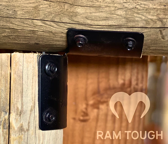 Ram Tough™ Post and Rail Bracket for Log Railing and Fencing