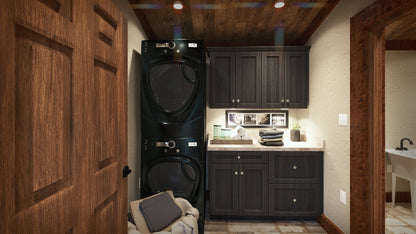 1-Bedroom Modern Mountain Log Cabin Kit 27x32