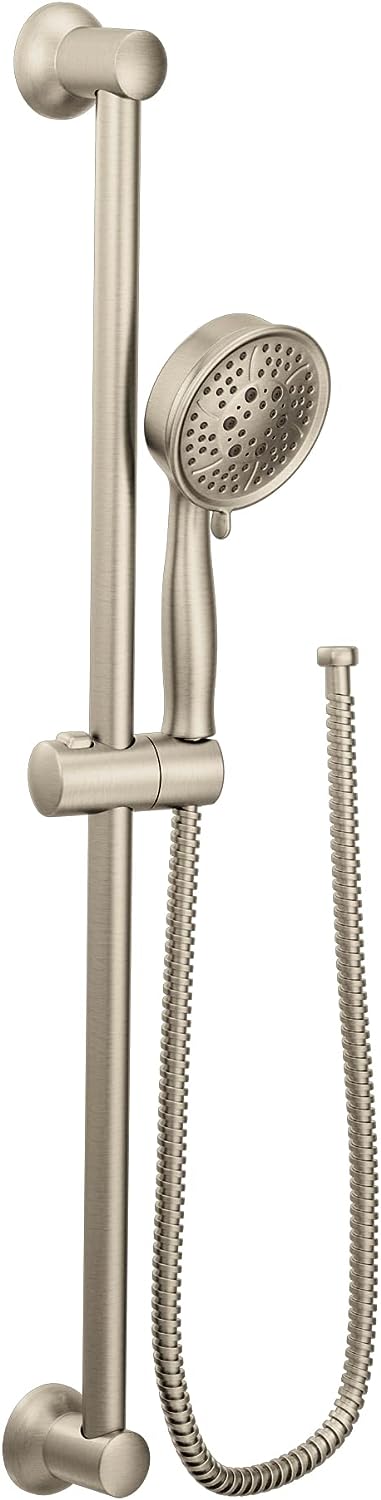 CLEARANCE - Moen Eco-Performance Brushed Nickel Handheld Showerhead with 69-Inch-Long Hose Featuring 30-Inch Slide Bar, 3667EPBN