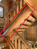 Log Stair Stringer - 12" x 6" - For Standard Log Stair Systems - #743