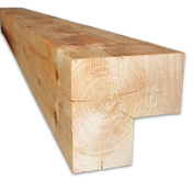 Vertical Timber Corner - 8" x 8" Square Log - Chiseled #527