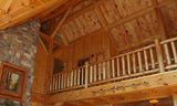 4 ft. cedar post 4' 4 foot white cedar deck loft stair stairs stairway post newel vertical golden eagle log homes jay sarah tod sharon zach parmeter log home mart wisconsin rapids