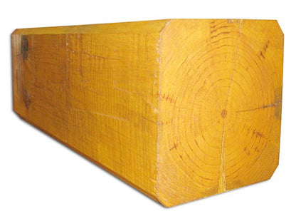 10" x 10" Beveled-Edge Square Full Log - Chiseled or Semi Smooth - #177