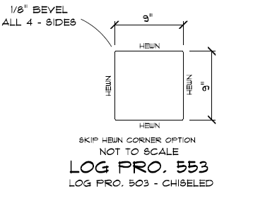 10" x 10" Square Timber Post - Chiseled or Semi Smooth - #503