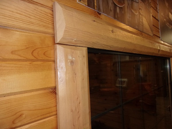 6" Log Trim - Peeled Surface - #817 - Window & Door Casing Trim and Baseboard