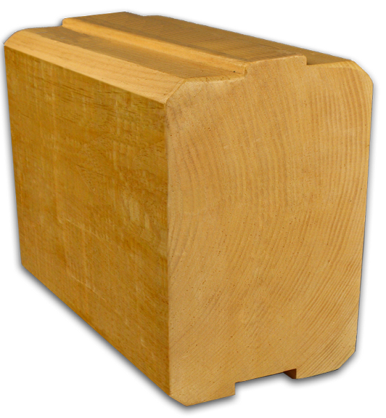 8" x 12" Beveled-Edge Full Log - #131 Chiseled