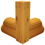 Vertical Timber Corner - 8" x 8" Square Log - Chiseled #527