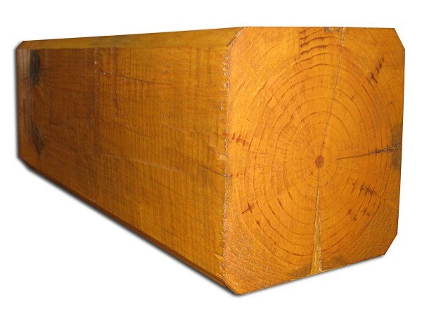 8" x 8" Beveled-Edge Square Full Log - Chiseled or Semi Smooth - #139
