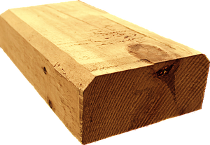 4"x8" Square Cabin Grade Half Log- Chiseled Surface - #443