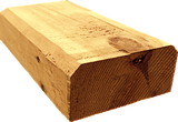 4"x8" Square Cabin Grade Half Log- Chiseled Surface - #443
