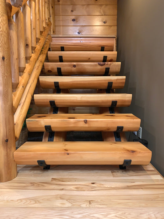 EZ Log™️ Metal Stair Bracket - "Starter" - (2 Pack)