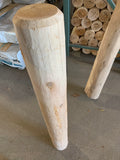 6" x 4' Rustic Peeled Cedar Log Post - For Deck or Loft Posts