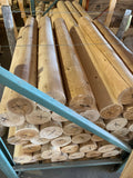 6" x 4' Rustic Peeled Cedar Log Post - For Deck or Loft Posts