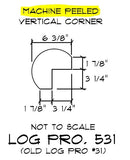 Vertical Corner - 7" V-Notched Round #531