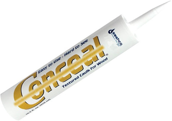 Conceal - Textured Wood Caulk - 10 oz. Single Tube caulk chink caulking chinking wood log home cabin textured colored sashco sashco conceal textured wood log caulk tube colors redwood weathered gray brown tone red tone gold tone harvest wheat grizzly brown frontier gold