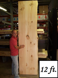 25" W x 12' L Rustic Wooden Pine Counter/Bar Top
