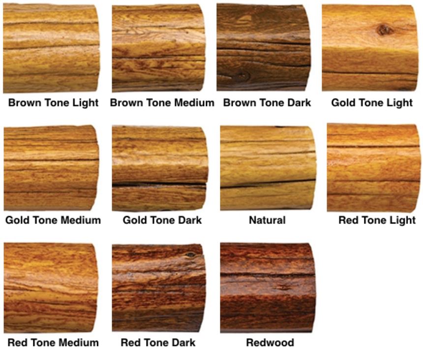 Transformation Stain Brown Tone Light Brown Tone Medium Brown Tone Dark Gold Tone Light Gold Tone Medium Gold Tone Dark Natural Red Tone Light Red Tone Medium Red Tone Dark Redwood