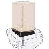 Round Log Deck Post Risers Posts & Beams – Log Home Mart