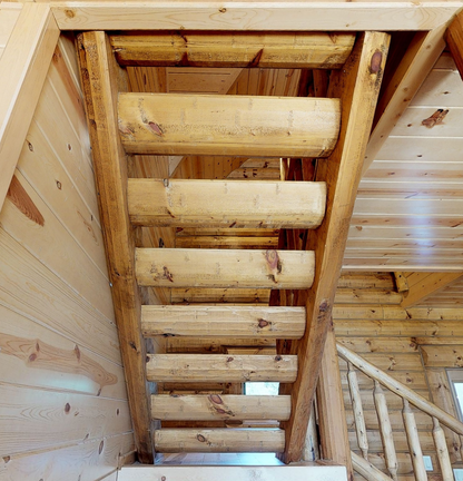 log cabin home stairs steps stairway kit ez easy stringer tread rustic