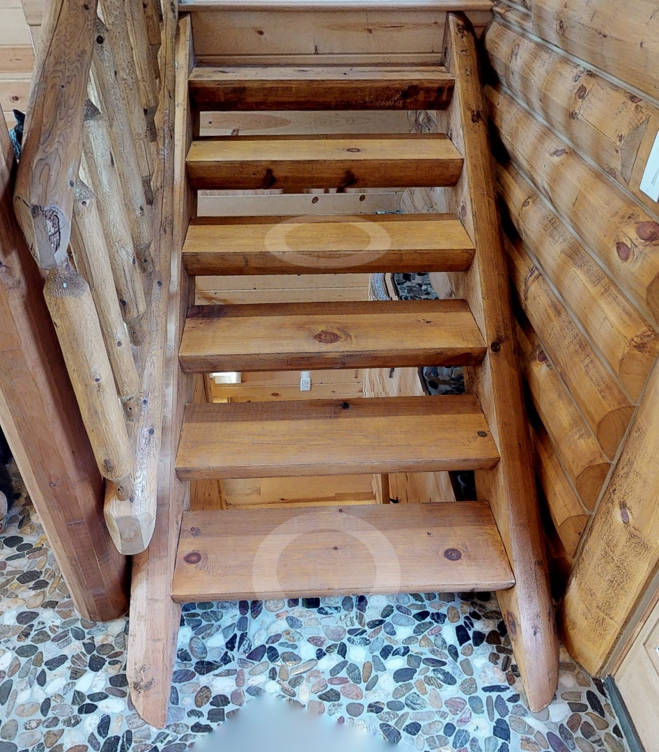 log cabin home stairs steps stairway kit ez easy stringer tread rustic