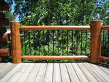 metal aluminum galvanized log railing spindles balusters log home mart golden eagle regal ideas wood