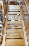 golden eagle log and timber homes log home mart parmeter square timber stairs treads stringers hand hewn smooth wisconsin rapids