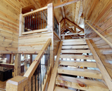 golden eagle log and timber homes log home mart parmeter square timber stairs treads stringers hand hewn smooth wisconsin rapids Golden Eagle Log & Timber Homes Stairs Steps Stairway Timber stairs square rectangular rectangle stairs stair system stairway steps rustic log home mart zach zachary parmeter 