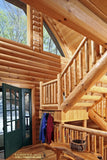 log cabin home stairs steps stairway